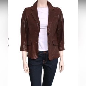 Elizabeth and James genuine leather blazer